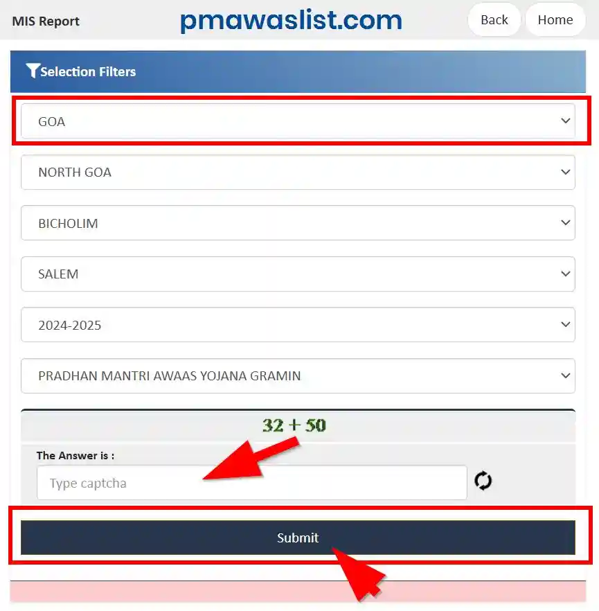 गोवा प्रधानमंत्री आवास योजना ग्रामीण लिस्ट 2025