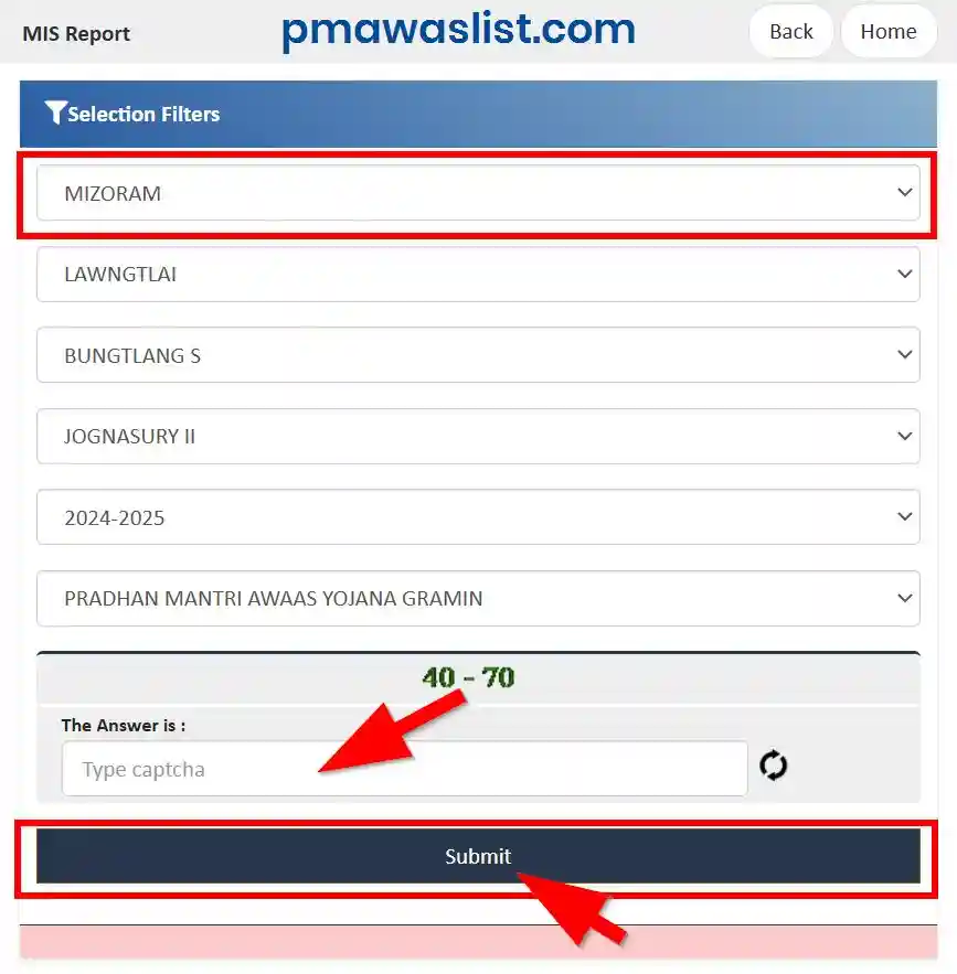 मिजोरम प्रधानमंत्री आवास योजना ग्रामीण लिस्ट 2025