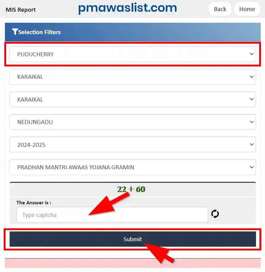 पुदुच्चेरी प्रधानमंत्री आवास योजना ग्रामीण लिस्ट 2025