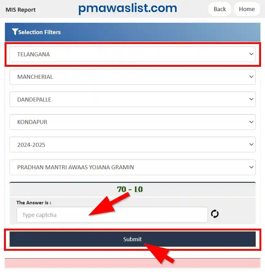 तेलंगाना प्रधानमंत्री आवास योजना ग्रामीण लिस्ट 2025